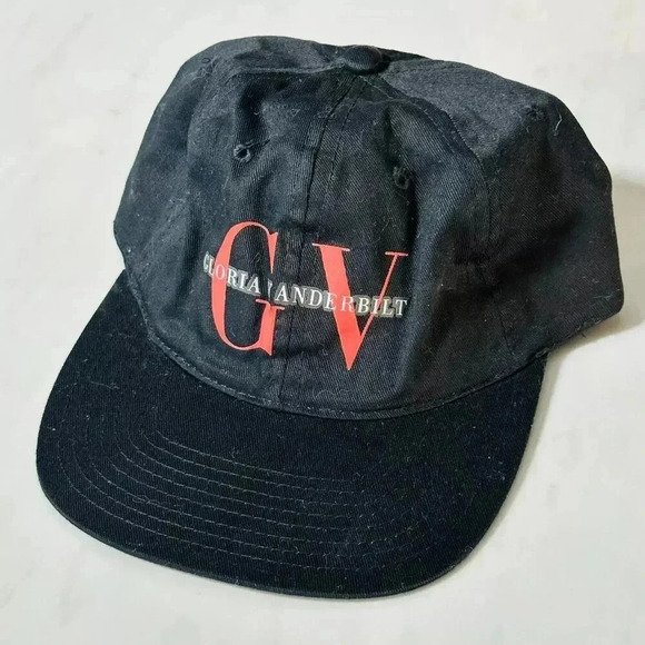 Gloria Vanderbilt Accessories - Gloria Vanderbilt - GV - Black and Red Adjustable Cap Baseball Hat